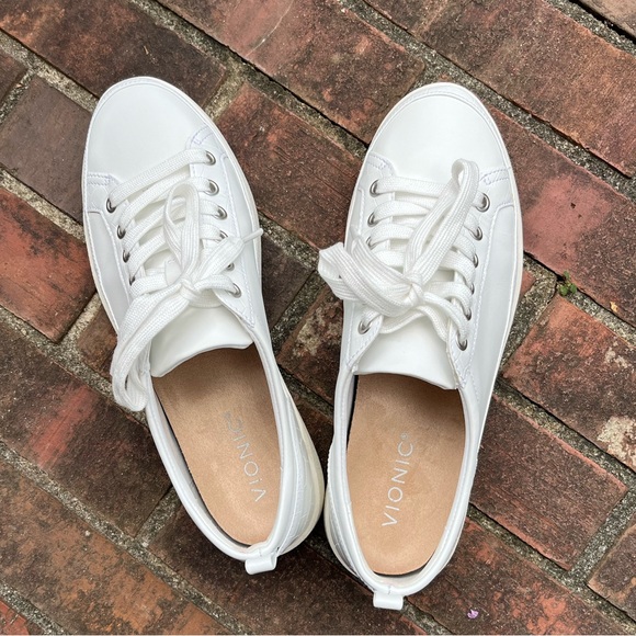 Vionic Oxford Sneakers Womens 8 Medium Winny White Nappa Leather In Box - Picture 4 of 8